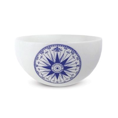 Nautical Chart Compass Rose Bowl Frontgate