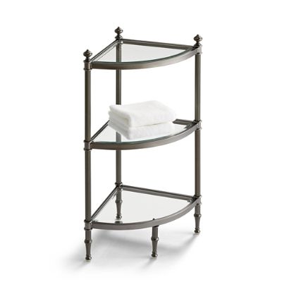 Belmont 3 Tier Corner Etagere Black Nickel Frontgate