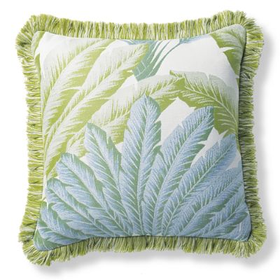 Atherton Palm Seaglass Outdoor Pillow | Frontgate