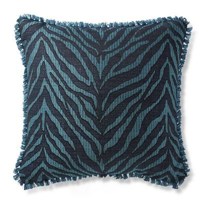 Zebra Linen Peacock Indoor Outdoor Pillow Frontgate