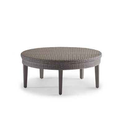 Madison Woven Round Ottoman | Frontgate