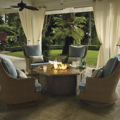 Mayfair 5 Pc Chat Set With Provenca Custom Fire Table Frontgate