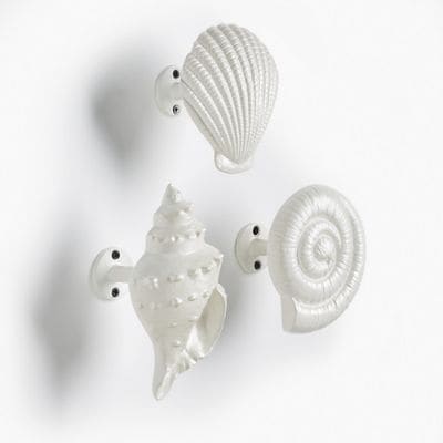 Decorative Shell Hooks, Set of Three | Frontgate