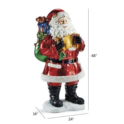 Fiber-optic Led Santa With Gift Bag 