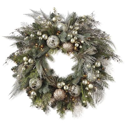 Mixed Metals PreDecorated Wreath Frontgate
