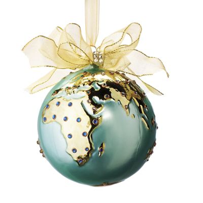 Peace On Earth Crystalstudded Ornament Frontg