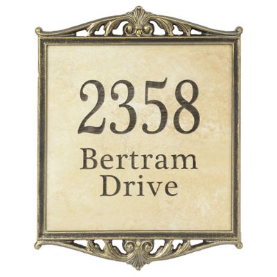 Bertram Stone Tile Address Plaque | Frontgate