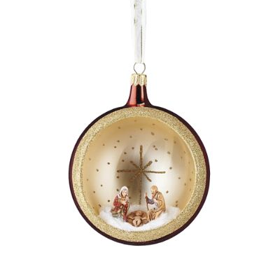 De Carlini Nativity Round Niche Ornament | Frontgate