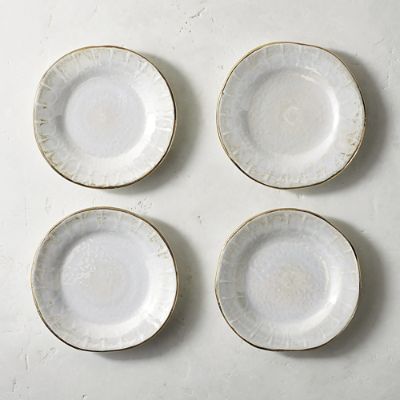 Donatella Mother Of Pearl Appetizer Plates, Set Of Four 