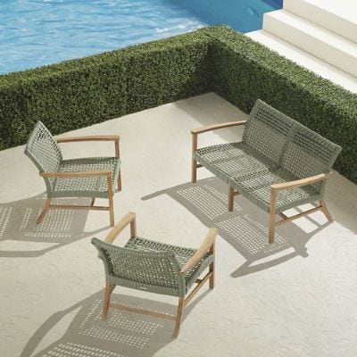 Isola 3-pc. Loveseat Set in Moss Finish | Frontgate