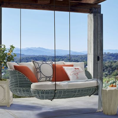 Malia Hanging Daybed In Ocean Finish Frontgate