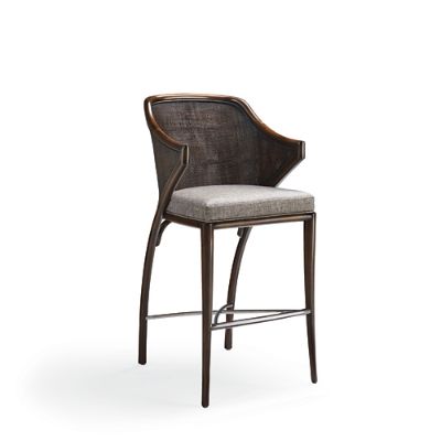 Miles Woven Arc Bar Height Bar Stool (30"H Seat) Frontgate