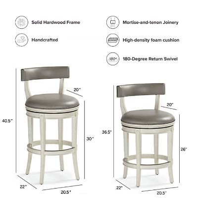 Henning Low Back Swivel Bar Counter Stool