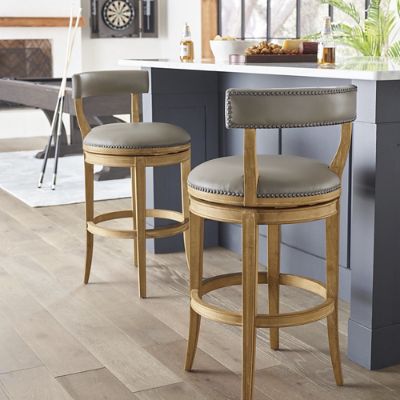 Henning Low Back Swivel Bar Counter Stool Frontgate