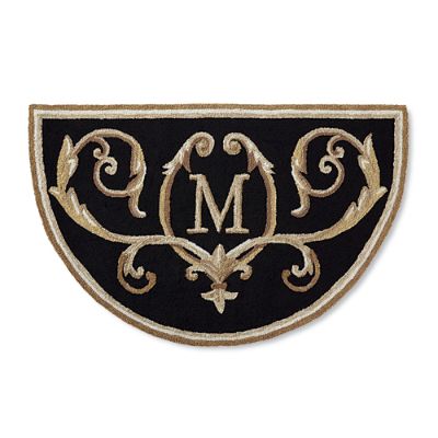 Hewitt Half Round Monogrammed Door Mat Frontgate