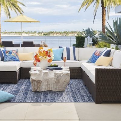 Palermo Modular Seating Collection in Bronze Wicker | Frontgate