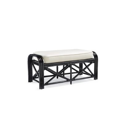 Lola Rattan Bench with Cushion Frontgate