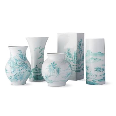 Aqua Ming Small Vases, Set of Five Frontgate