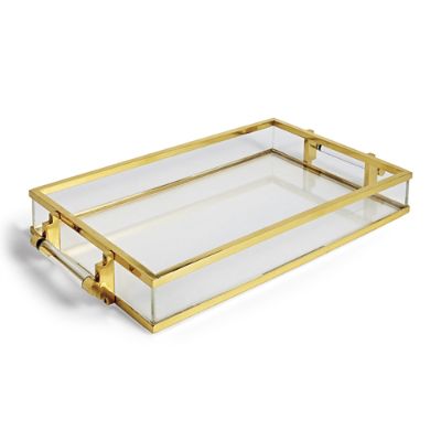 Axel Lucite and Brass Tray | Frontgate