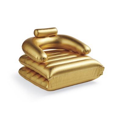 float pool gold convertible chair frontgate metallic