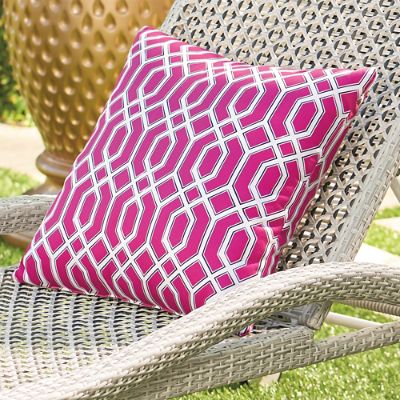 bright pink outdoor pillows