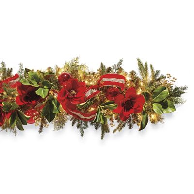 Jingle All The Way Magnolia Pre-Lit Garland | Frontgate