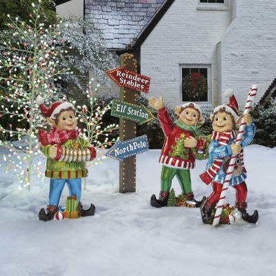 Ugly Xmas Sweater Elf With Wreath Frontgate