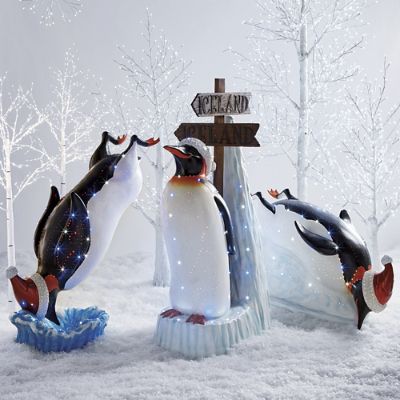 LED Penguin with Pole | Frontgate