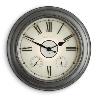Collins Illuminated Outdoor Clock Frontgate
