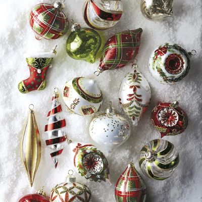 Traditional Red & Green Ornament Collection | Frontgate