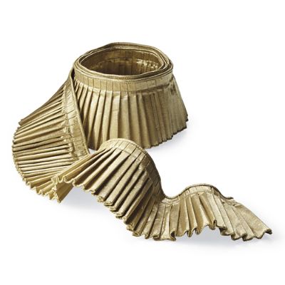 Gold Pleated Garland Ribbon | Frontgate