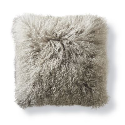 Mongolian Fur Decorative Pillow Cover, Frontgate