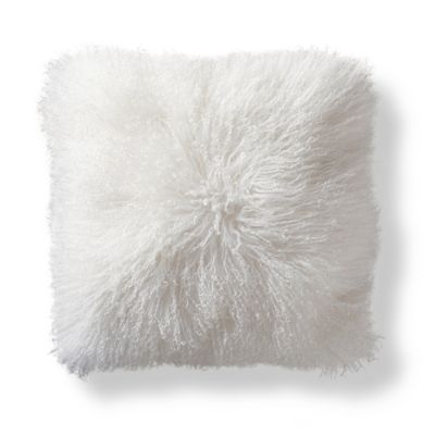 Mongolian Fur Decorative Pillow Cover, Frontgate