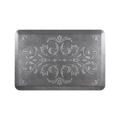 Black 20 in. x 34 in. Royal Crest Prestige Anti Fatigue Kitchen Mat