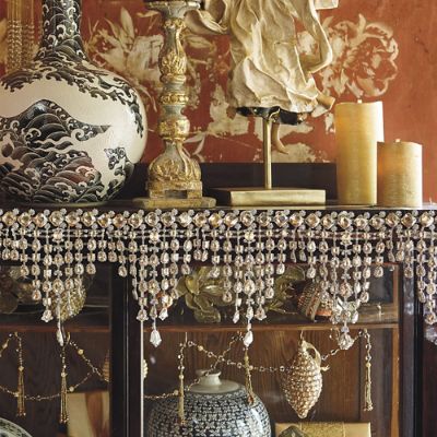 Crystal Topaz Mantel Scarf Frontgate