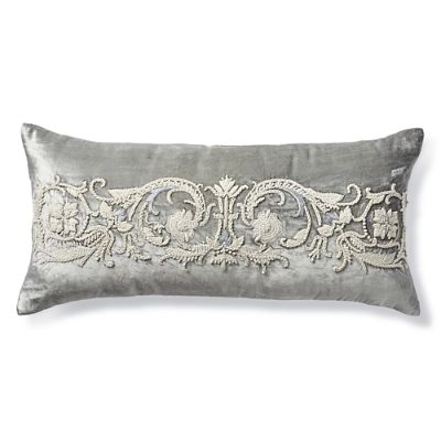 Tessara Velvet Decorative Lumbar Pillow | Frontgate