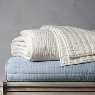Channeled Cotton Silk Coverlet Frontgate