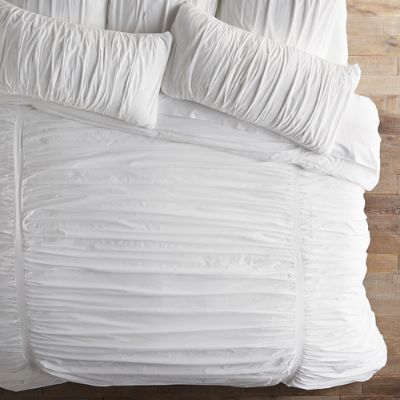 Portia Ruched Duvet Cover Frontgate