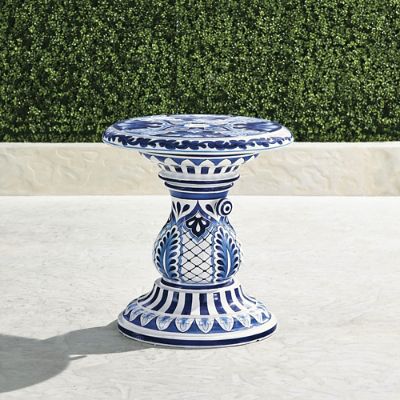 Perissa Handpainted Umbrella Table Frontgate