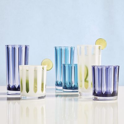 Blue Stripe Drinking glasses – Left Bank Gallery
