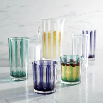 Plastic Tumblers Drinking Glasses Set of 2 Clear,Acrylic Cups For