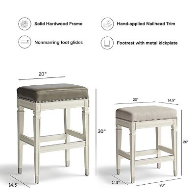 Wexford Rectangular Backless Bar Counter Stool Frontgate