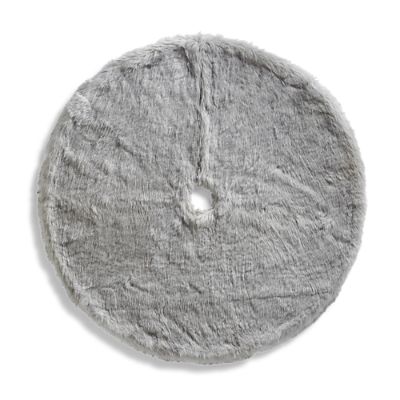 Gray Soft Faux Fur Tree Skirt Frontgate