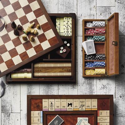 Leather Poker Set | Frontgate