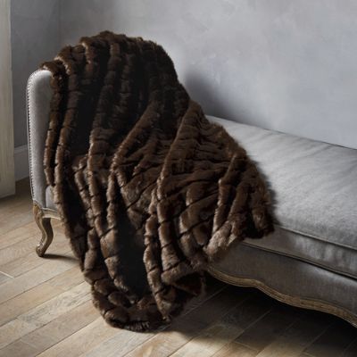 Luxury Faux Fur Throw Frontgate