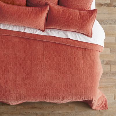 Laney Quilted Velvet Coverlet Frontgate