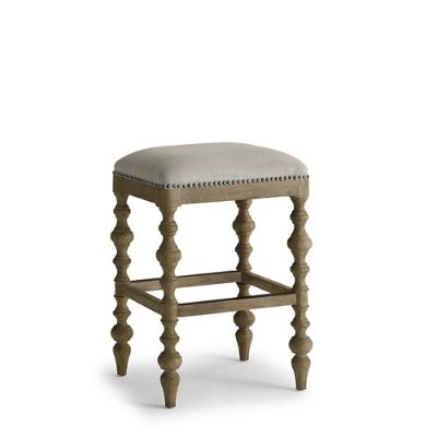 Campbell Carved Backless Bar Stool (30"H Seat) Frontgate