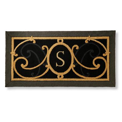 Dumont Monogrammed Door Mat Frontgate