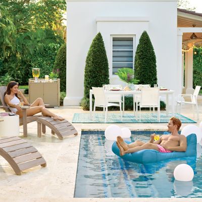 Drift Chaise Float with SunMax Fabric & Polystyrene Bead Fill for