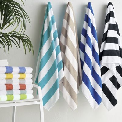 Bellagio Resort & Casino Dobby Weave Striped Trim Towel Set